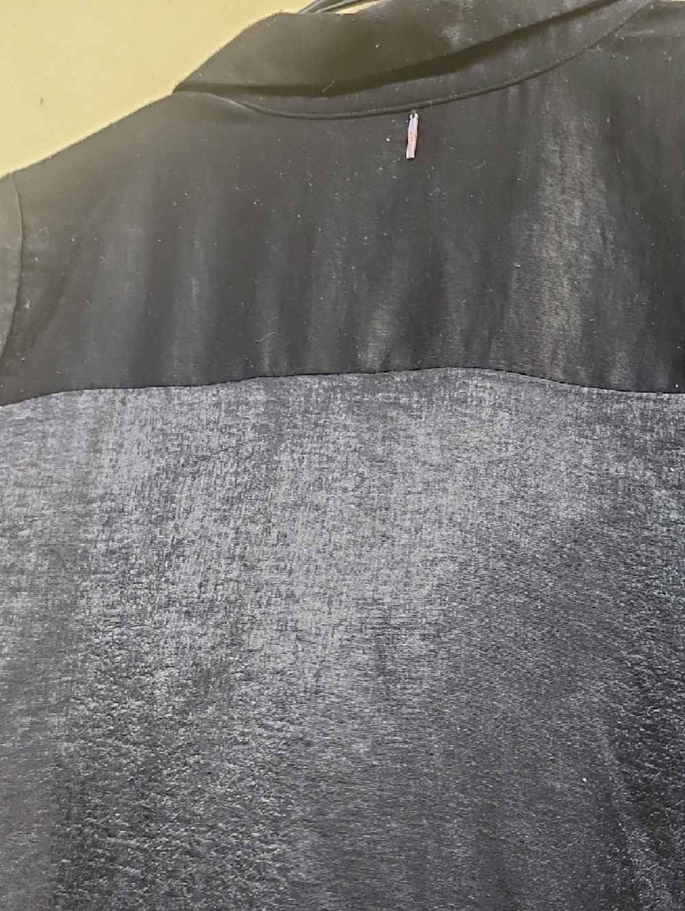 Misa Los Angeles Black Satin Shirt With Flight Sleeves and Asymmetry - Picture 11 of 11